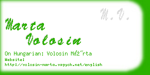 marta volosin business card